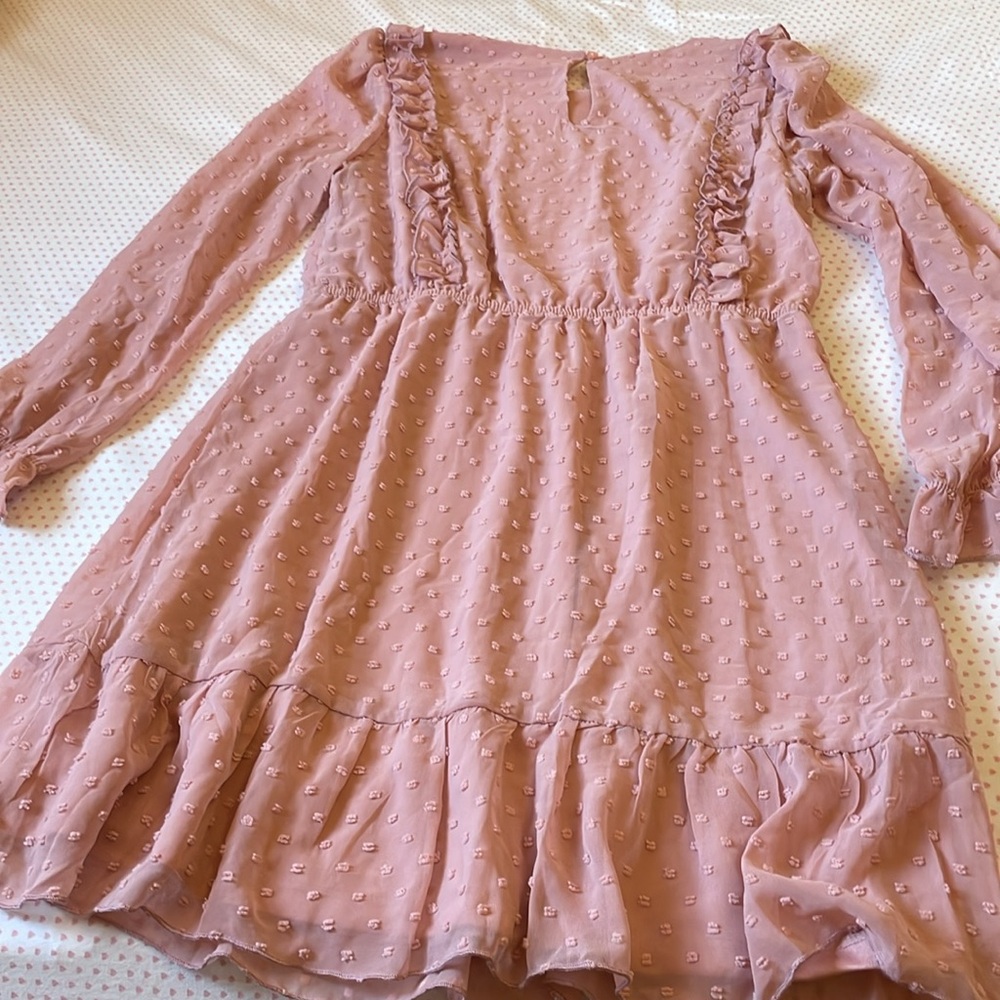 Pink Ruffled Kids Dress - Picture 7 of 7